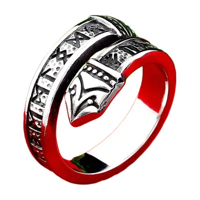 Anillo Wrap Vikingo Runas de Odín, Acero Inoxidable