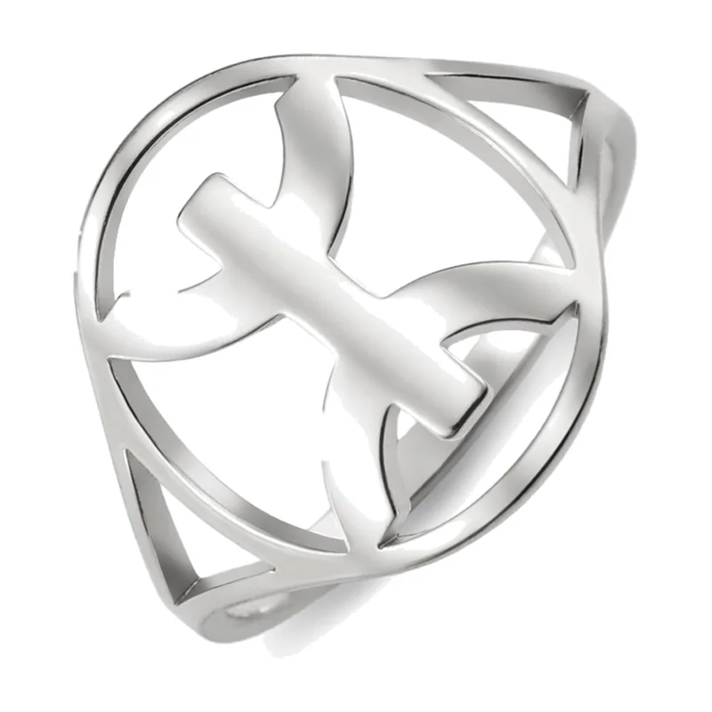 Anillo Bereber Amazigh Calado, Acero Inoxidable