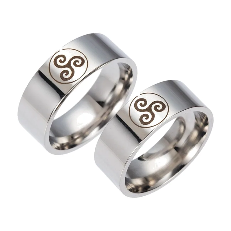 Bague Triskèle Nœud Celtique, Acier Inoxydable
