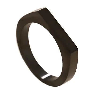 Bague Chevalière Rectangulaire Minimaliste, Acier Inoxydable