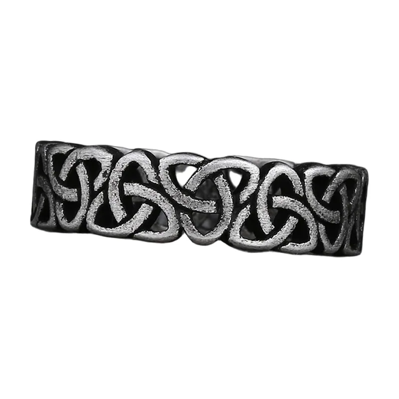 Anello Nodo Celtico Trinity, Acciaio Inossidabile