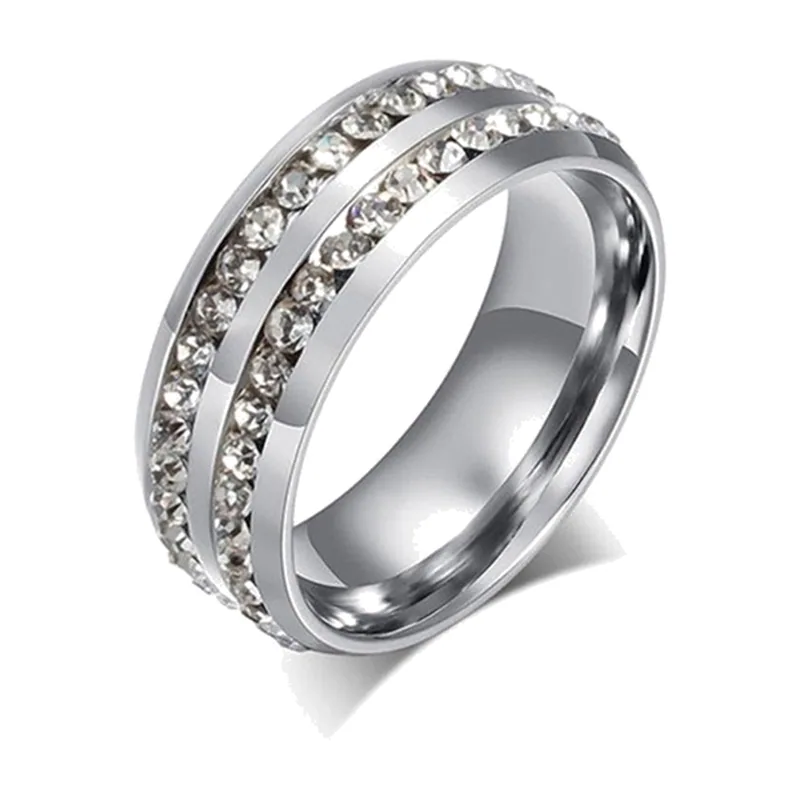 Anello Drago Celtico con Zircone Nero, Acciaio Inossidabile