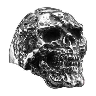 Anello a Teschio, Acciaio Inossidabile 316L