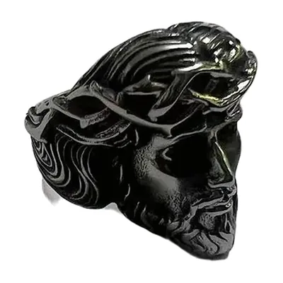 Anello Gesù Cristo con Corona di Spine, Acciaio Inossidabile 316L