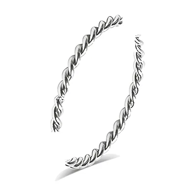 Anillo de Banda Torsada, Diseño de Espiral Minimalista, Acero Inoxidable