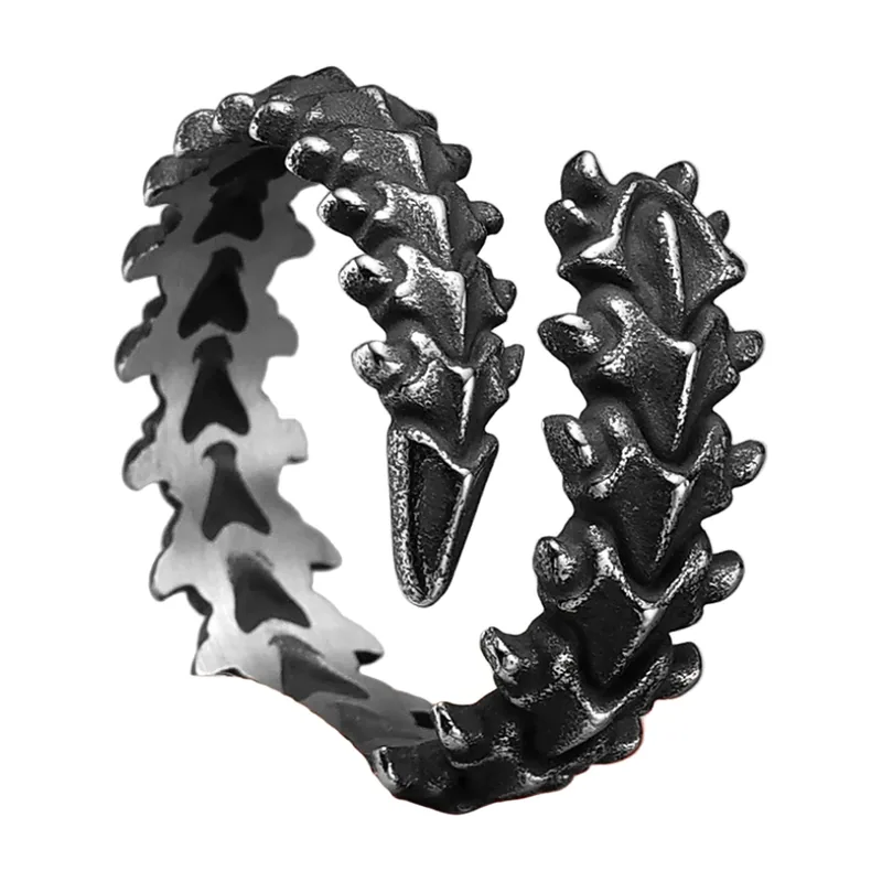 Dragon Scale Texture Ring, 316L Stainless Steel