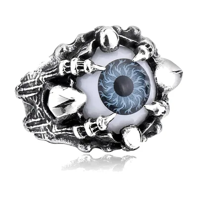 Gothic Dragon Claw Eye Ring, 316L Stainless Steel