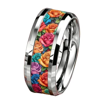 Gotischer Rosen-Ring für Herren, 316L Edelstahl