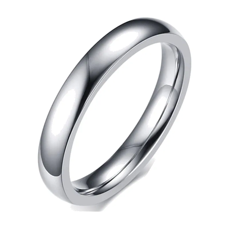 Polierter Herrenring Band, 316L Edelstahl