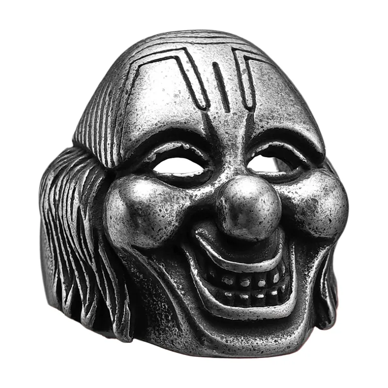 Clown-Masken Statement-Ring aus 316L Edelstahl