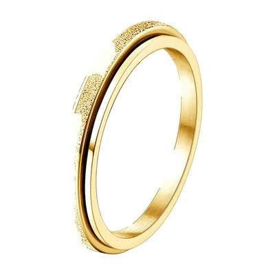 Herren Spinner-Ring mit strukturiertem Band, Edelstahl 316L