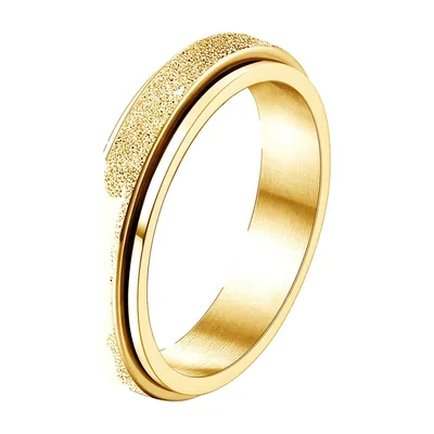 Spinner-Ring mit strukturiertem Band, 316L Edelstahl