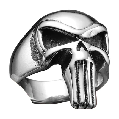 Anillo Sello de Calavera, Acero Inoxidable 316L