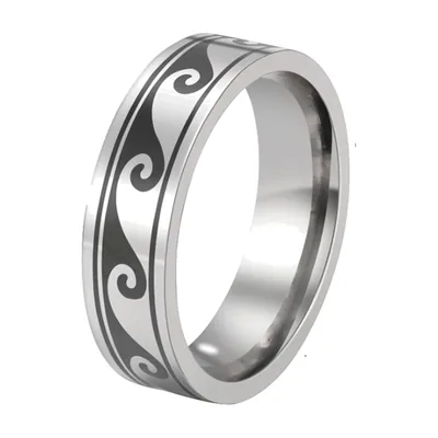 Berg- und Waldlandschaft Ring, Edelstahl