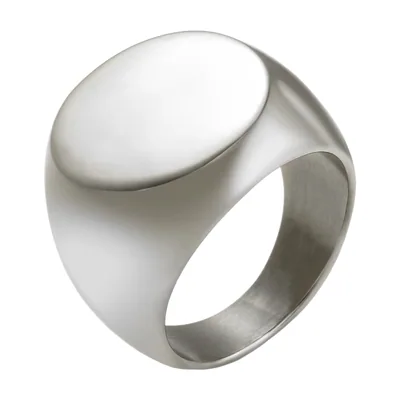 Anillo Sello Redondo Liso, Acero Inoxidable Pulido