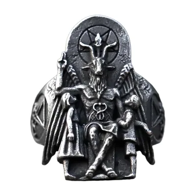 Anillo Baphomet Gótico de Acero Inoxidable 316L