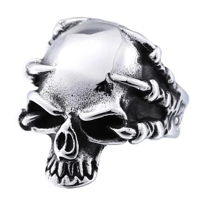 Anillo Statement de Calavera con Garras, Acero Inoxidable