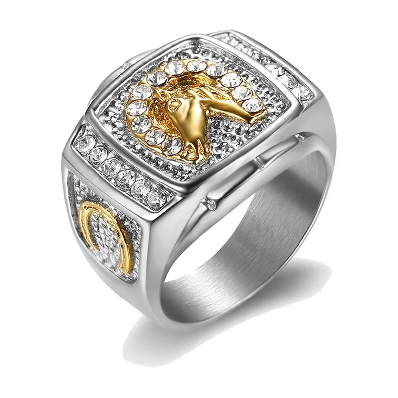 Chevalier Cheval avec Zirconium, Acier Inoxydable