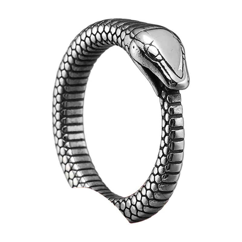 Ouroboros Snake Ring, 316L Stainless Steel