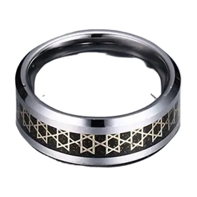 Anillo Estrella de David para Hombre, Acero Inoxidable 316L