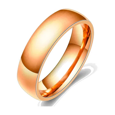 Anillo de Banda Pulida, Alianza Clásica para Hombre, Acero Inoxidable