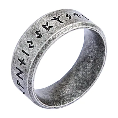 Anillo de Runas Vikingas con Valknut y Nudo Celta, Acero Inoxidable