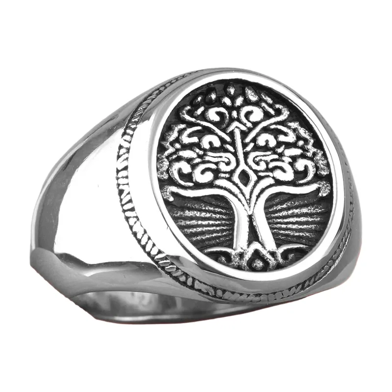 Chevalier Yggdrasil Arbre de Vie, Acier Inoxydable