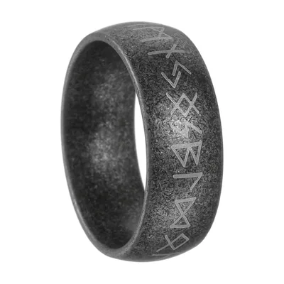 Herren Ring mit Odin Runen-Gravur, Edelstahl