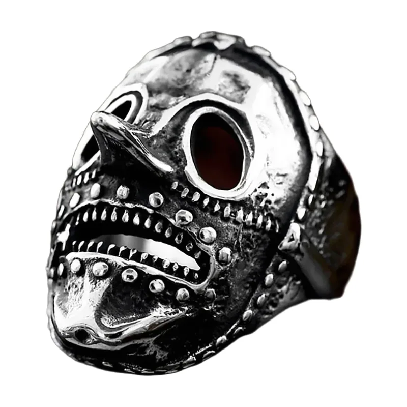 Bague Masque de Crâne, Acier Inoxydable 316L