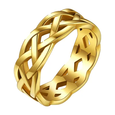 Anillo de Nudo Celta para Hombre, Acero Inoxidable