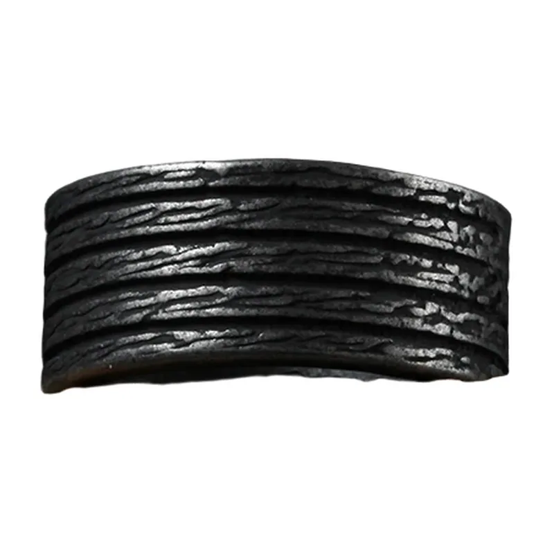 Bague Géométrique à Rainures, Acier Inoxydable