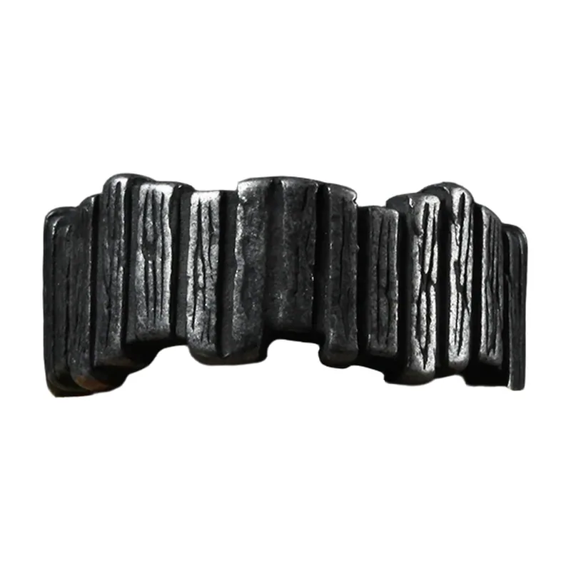 Anello Geometrico Texturizzato, Acciaio Inossidabile 316L