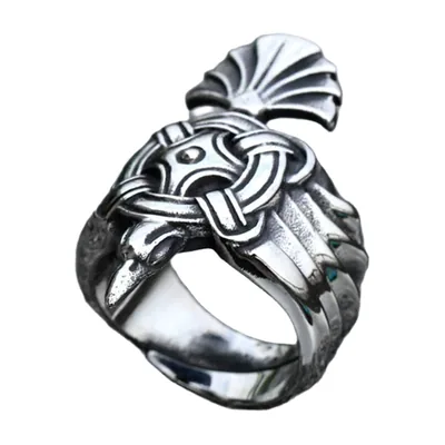 Herren Siegelring mit Adler-Motiv, 316L Edelstahl