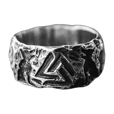 Anillo Símbolo Valknut, Acero Inoxidable 316L
