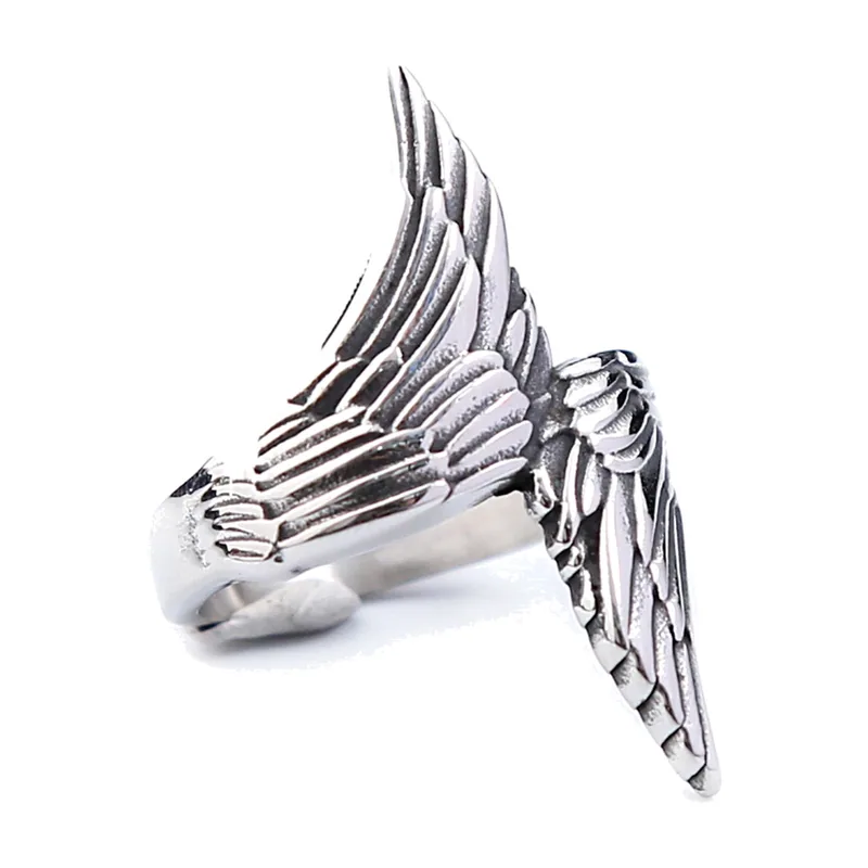 Dragon Motif Statement Ring, 316L Stainless Steel