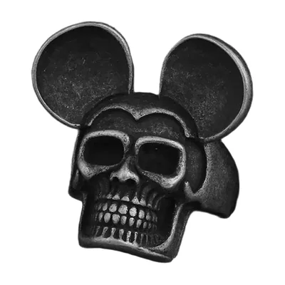 Skull Ring with Mouse Ears, 316L Stainless Steel