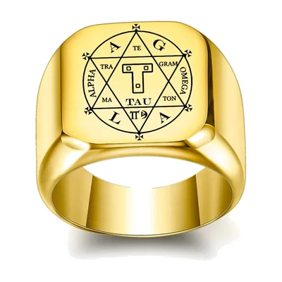 Anillo Sello de As de Picas de Poker, Acero Inoxidable 316L