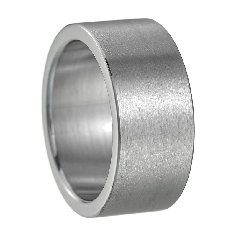 Bague Large à Finition Brossée, Acier Inoxydable