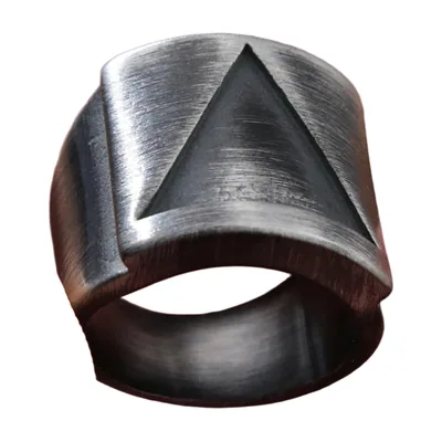 Valknut Triangle Ring, 316L Stainless Steel