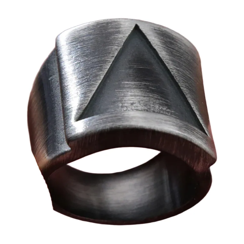 Valknut Triangle Ring, 316L Stainless Steel