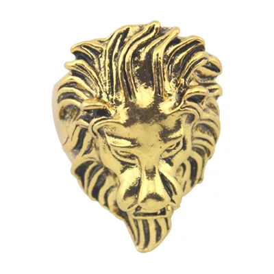 Anillo de Cabeza de León, Acero Inoxidable 316L
