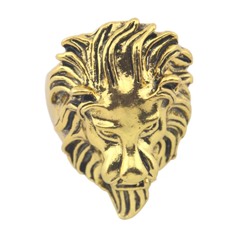 Lion Head Statement Ring, 316L Stainless Steel