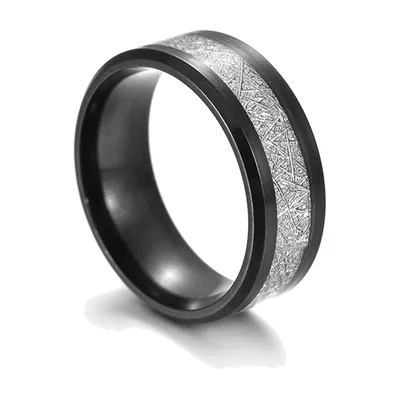 Anillo Rime Texturizado para Hombre, Acero Inoxidable