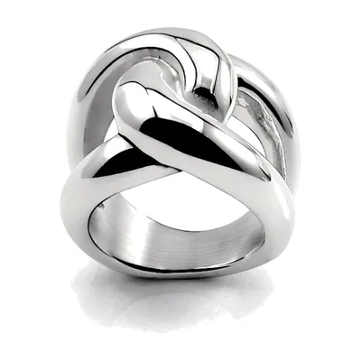 Herren Statement-Ring mit Knoten-Design, Edelstahl 316L