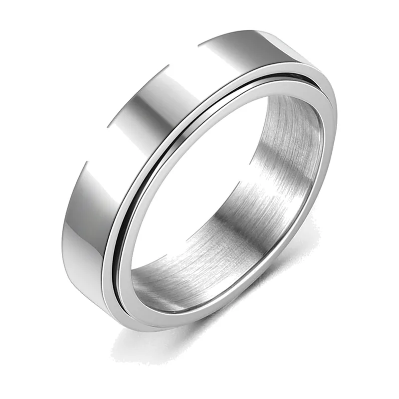 Bague Spinner Rotative en Acier Inoxydable 316L Poli