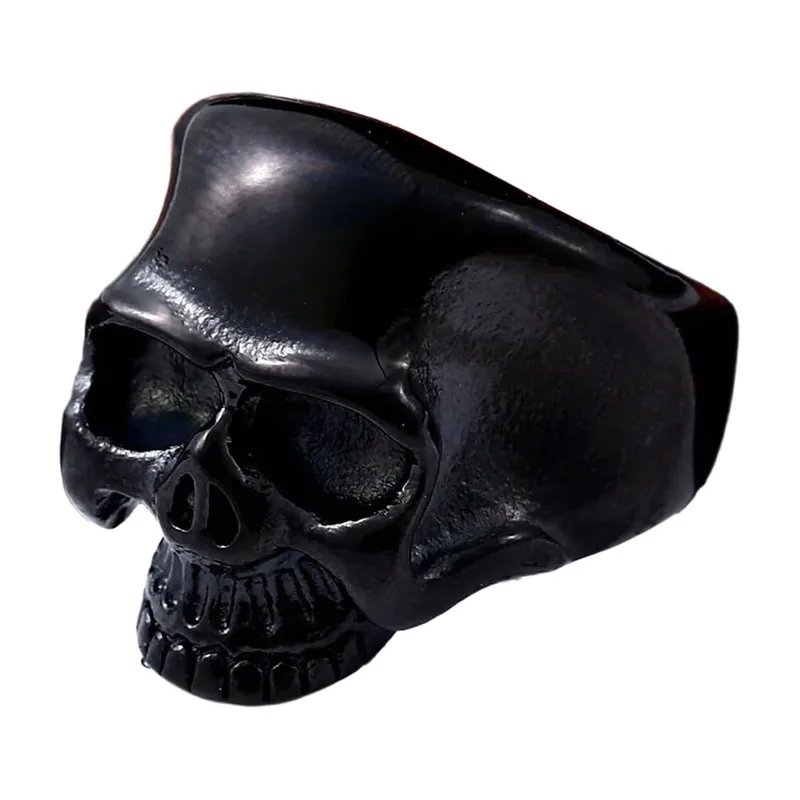 Skull Biker Statement Ring, 316L Stainless Steel