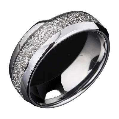 Anillo de Banda Texturizado de Acero Inoxidable 316L