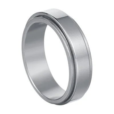 Spinner-Ring mit rotierendem Band, 316L Edelstahl