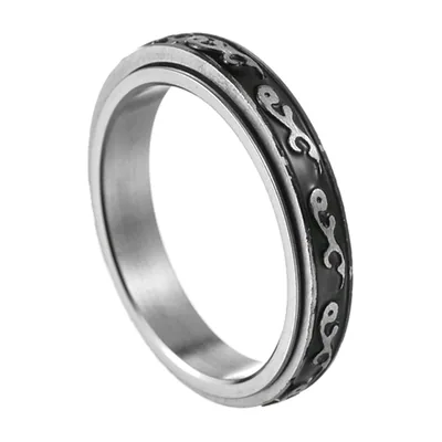 Spinner-Ring mit römischen Ziffern, 316L Edelstahl