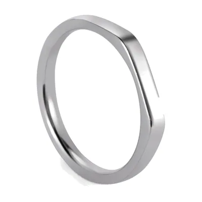 Anillo Sello Cuadrado Minimalista, Acero Inoxidable